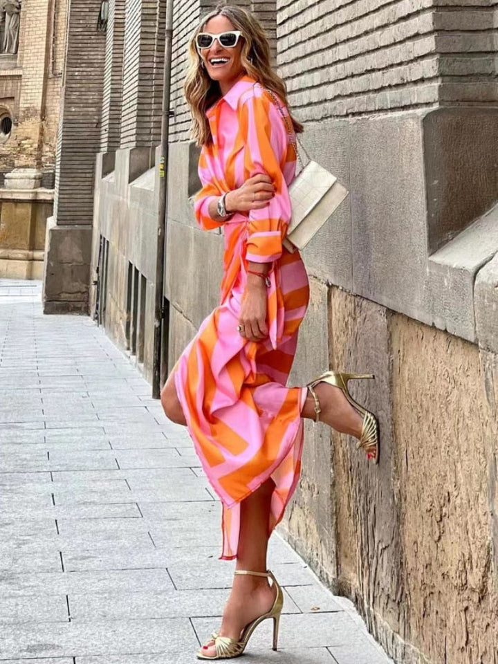Seraphine | Women's Wrap Style V-Neck Shirt Dress