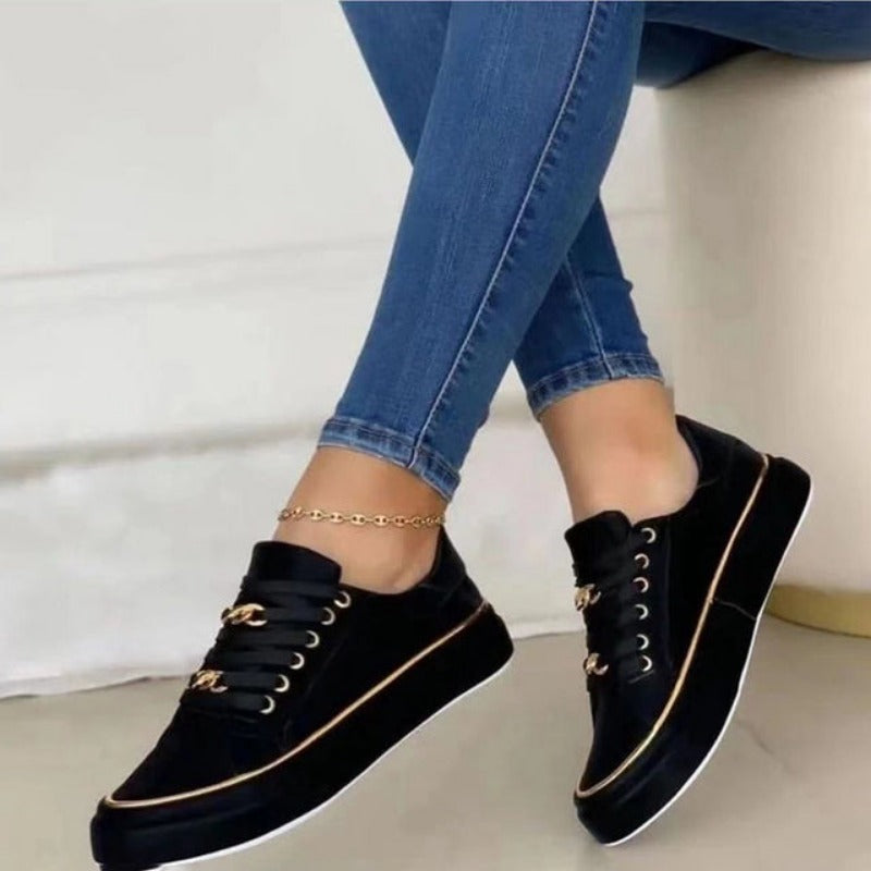 Vera | Women's Platform Chain Detail Sneakers