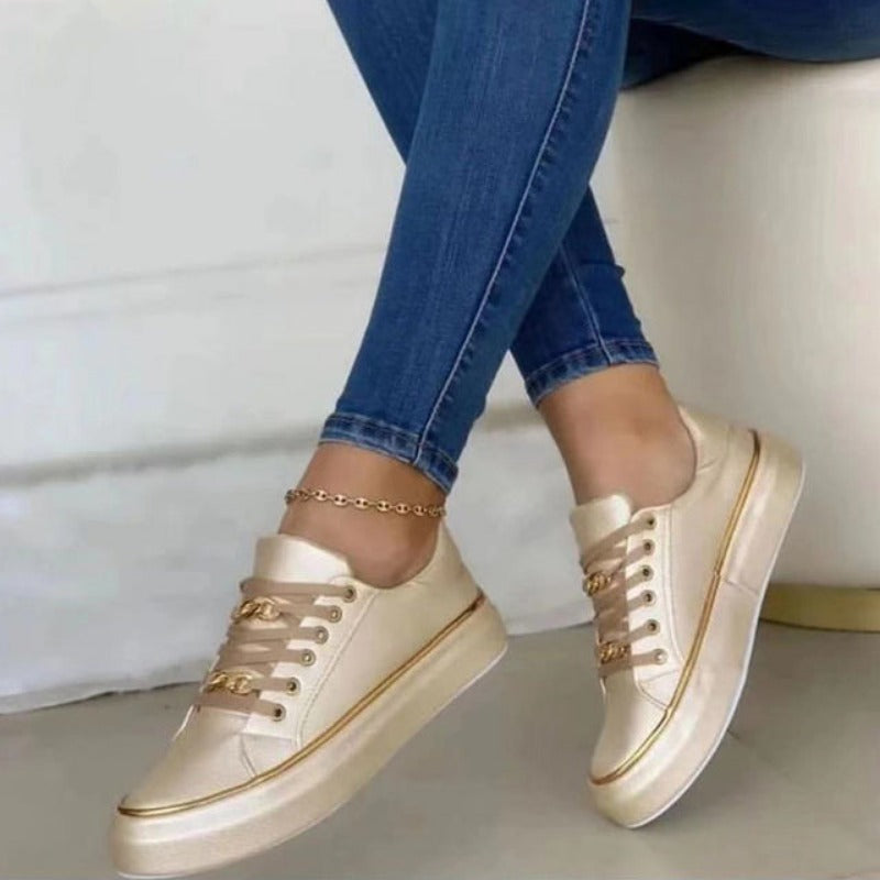 Vera | Women's Platform Chain Detail Sneakers