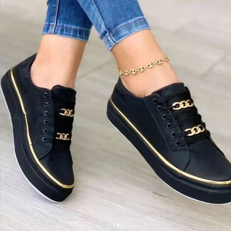 Vera | Women's Platform Chain Detail Sneakers