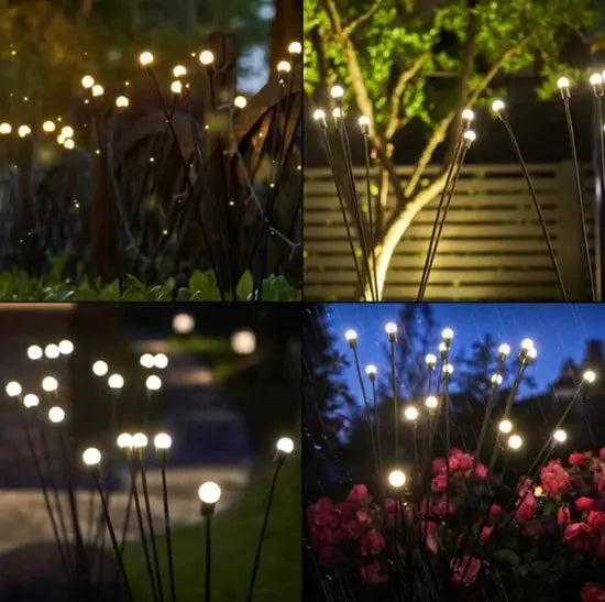 Solar Garden Lights Ground Stake Waterproof LED Outdoor Path