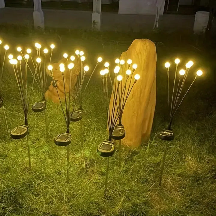 Solar Garden Lights Ground Stake Waterproof LED Outdoor Path