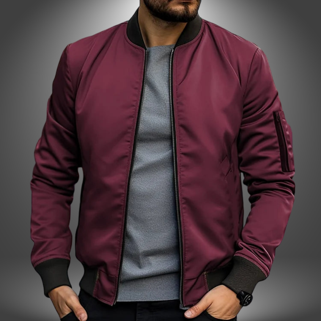 Logan | Men's Classic Wind Resistant Bomber Jacket