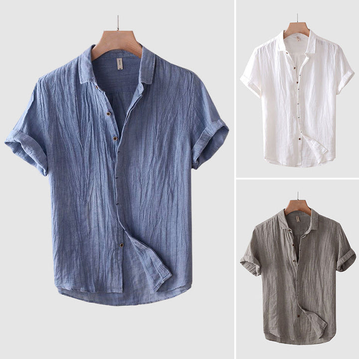 Elias | Men's Textured Linen Relaxed Fit Summer Shirt