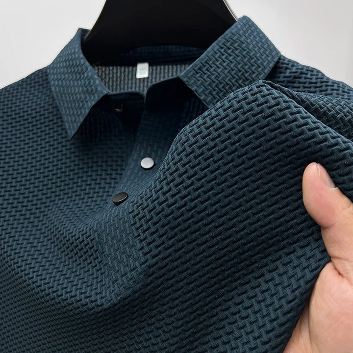 Felix | Men's Basketweave Texture Polo Shirt