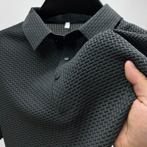 Felix | Men's Basketweave Texture Polo Shirt