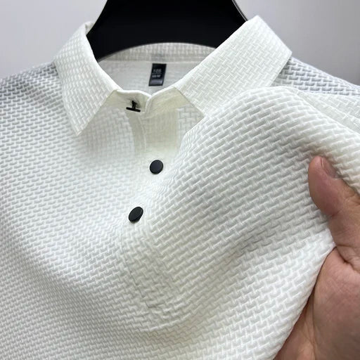 Felix | Men's Basketweave Texture Polo Shirt