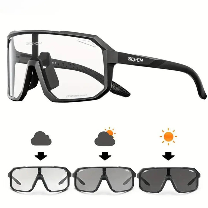 Photochromic Cycling Sunglasses UV-Protection Lightweight Sports