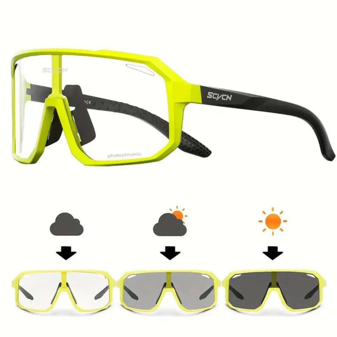 Photochromic Cycling Sunglasses UV-Protection Lightweight Sports