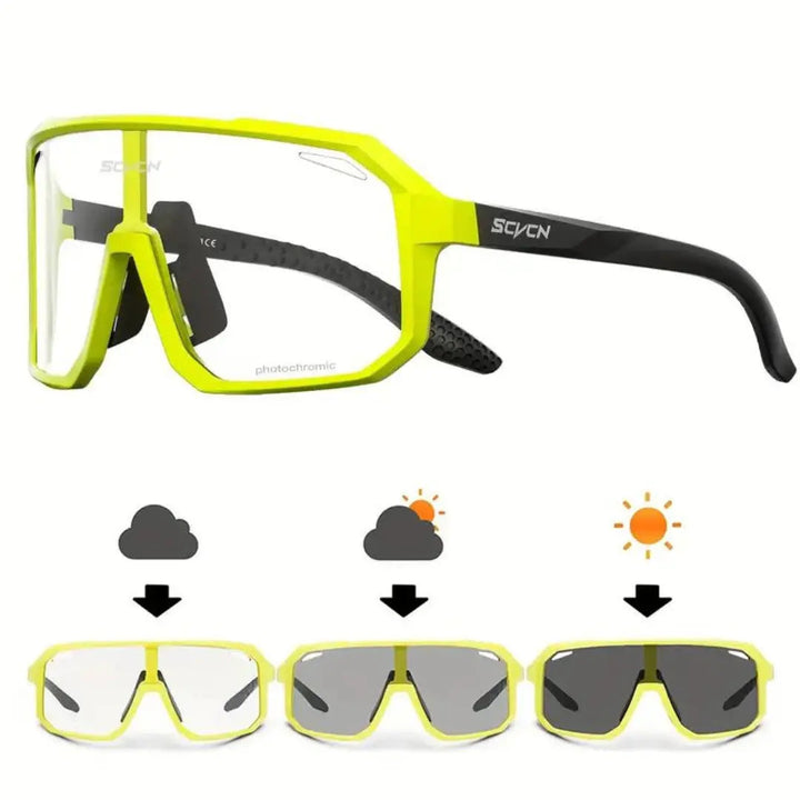 Photochromic Cycling Sunglasses UV-Protection Lightweight Sports