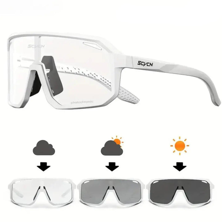 Photochromic Cycling Sunglasses UV-Protection Lightweight Sports
