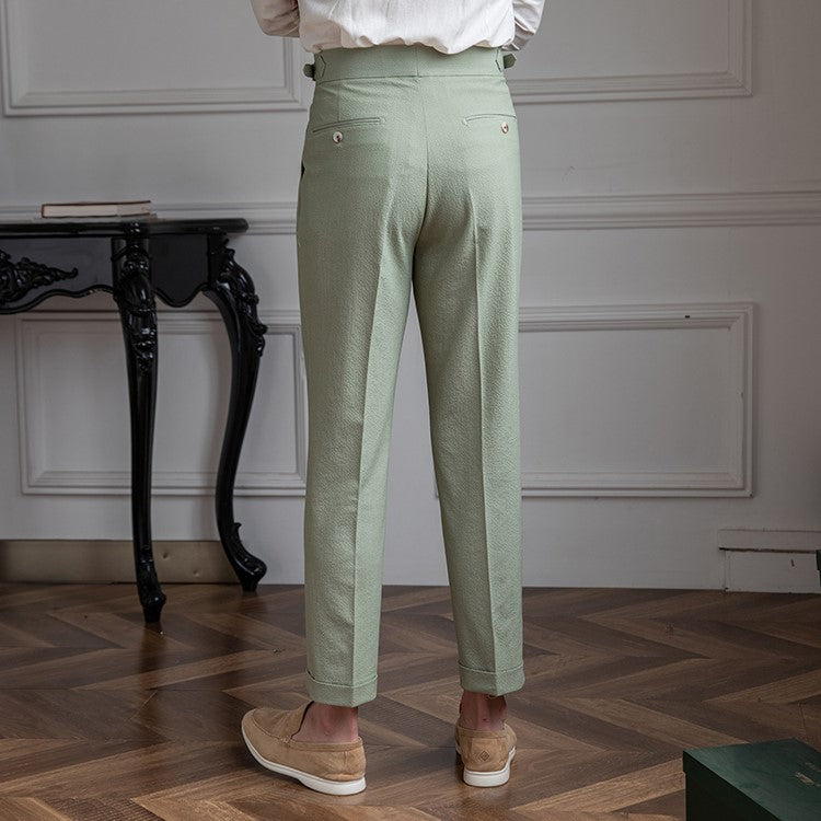 Arthur | Men's High Waist Pleated Tailored Trousers
