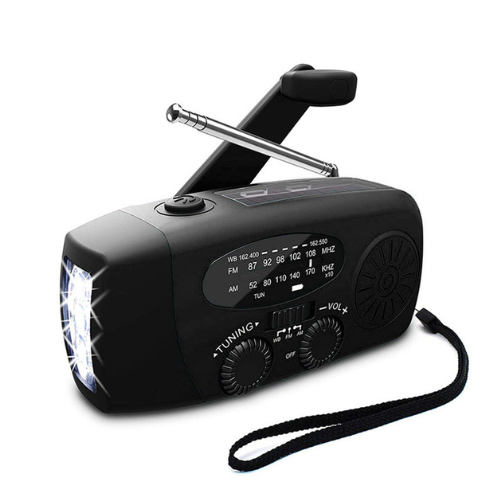 Emergency Radio Self Powered Hand Crank Solar – FM/AM, Flashlight & Power Bank, Portable for Disasters & Outdoor