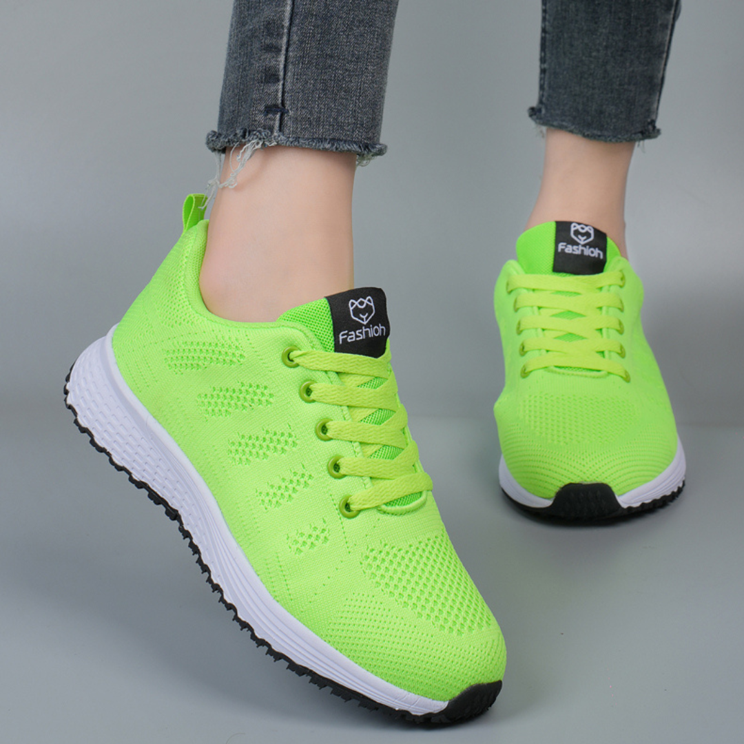 Virelle | Women's Knit Lace-Up Casual Trainers