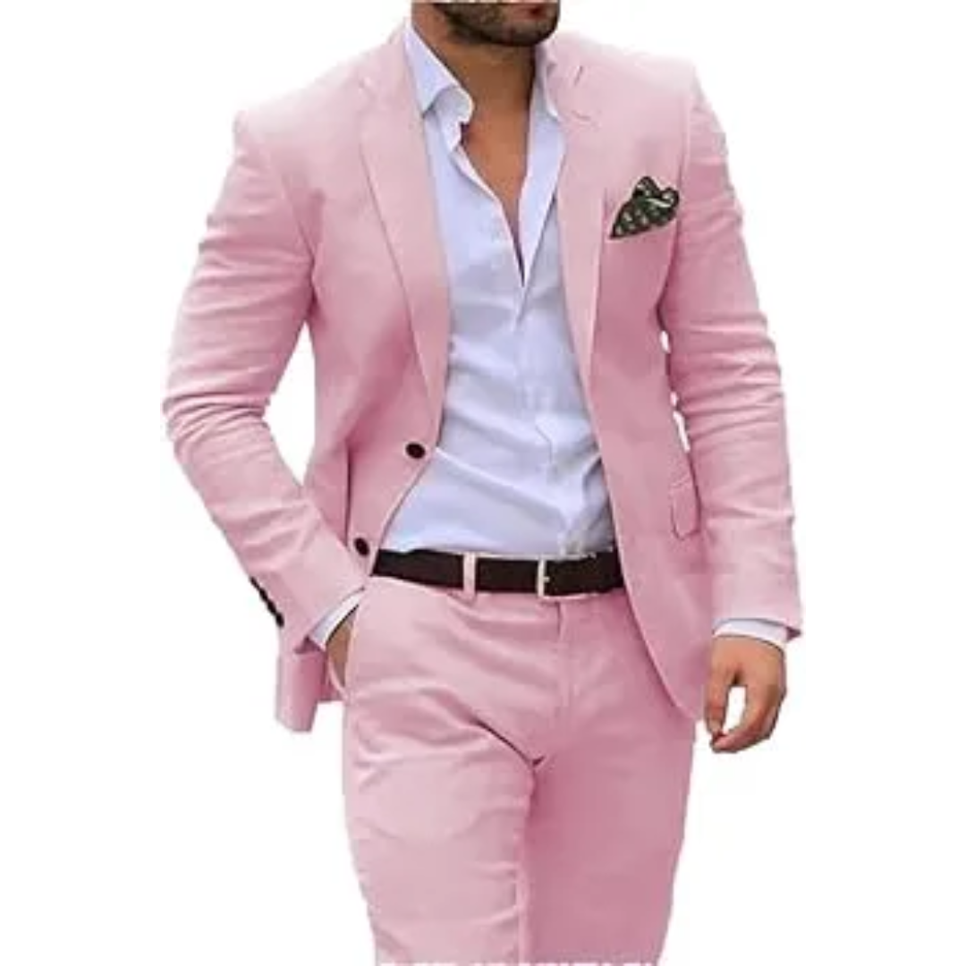 Adrian | Men's Tailored Linen Two Piece Suit Set