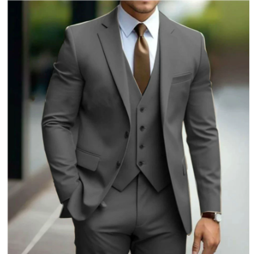 Adrian | Men's Tailored Slim-Fit Three-Piece Suit