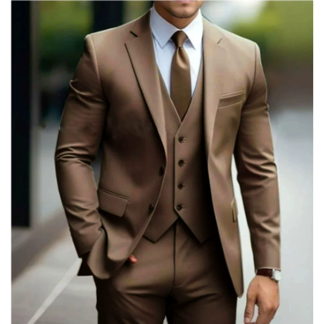 Adrian | Men's Tailored Slim-Fit Three-Piece Suit