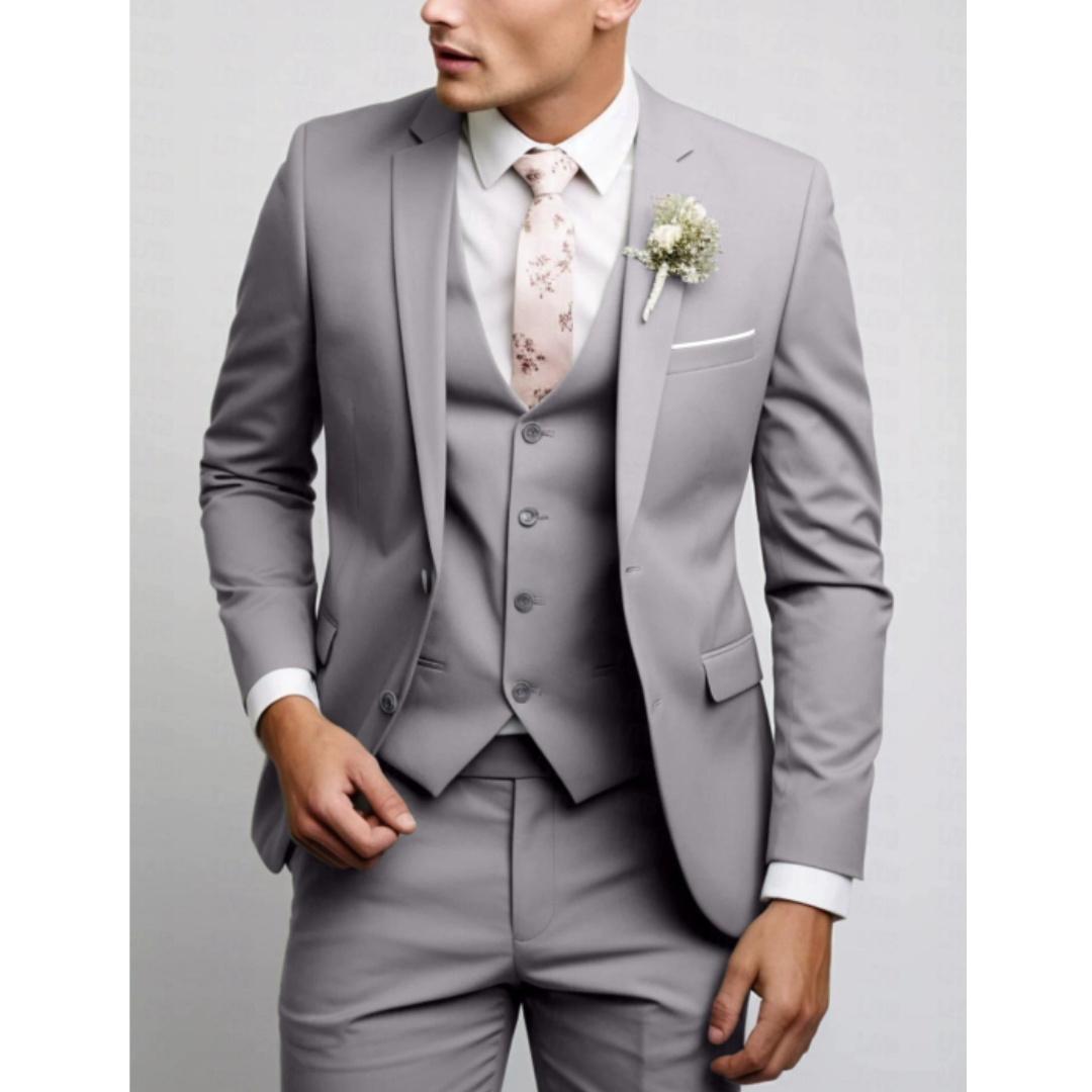 Vincenzo | Men's Tailored Three-Piece Suit Ensemble