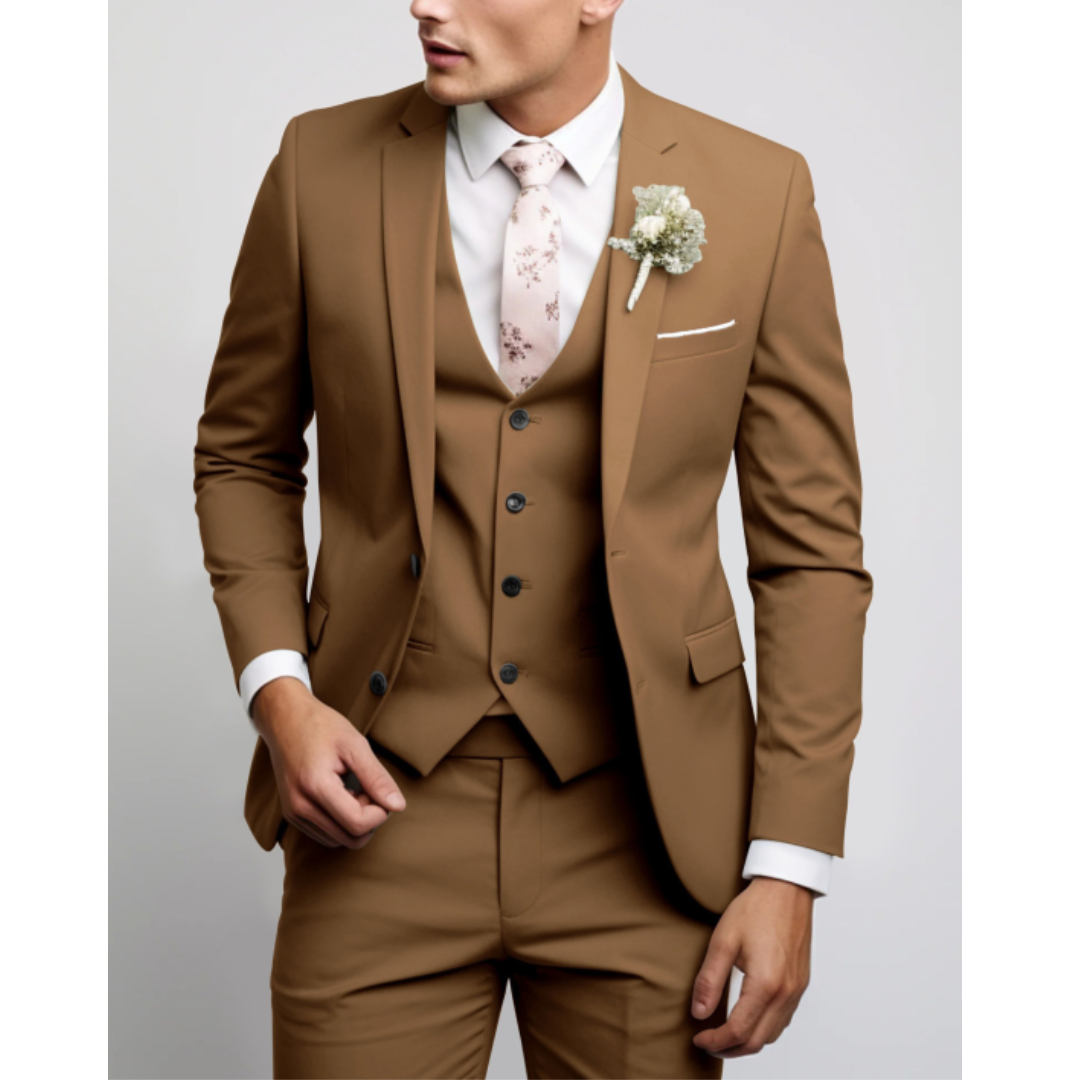 Vincenzo | Men's Tailored Three-Piece Suit Ensemble