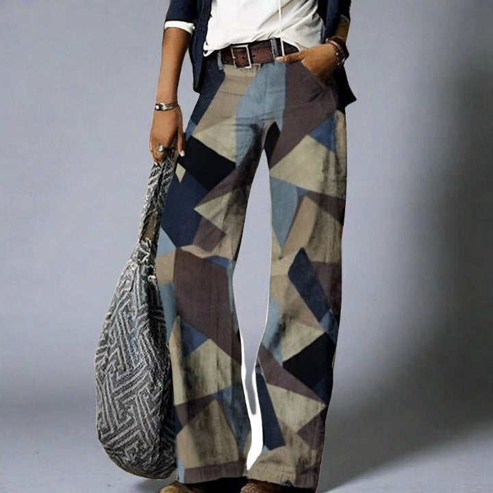 Liora | Women's Floral High-Waist Wide-Leg Jeans