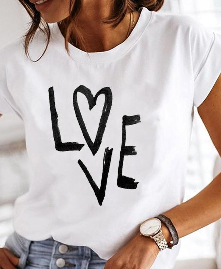 Chloe | Women's Casual Crew Neck Summer T-Shirt