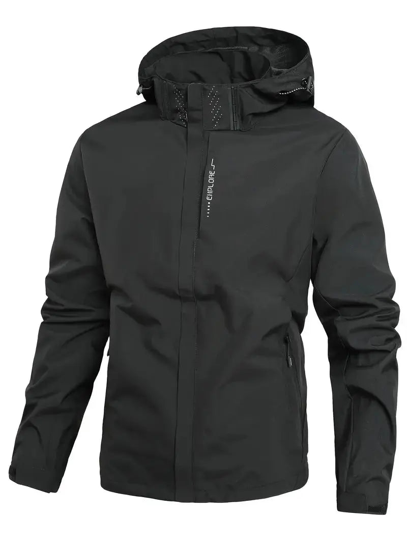 Unisex Waterproof Wind-Resistant Jacket Lightweight Outdoor Raincoat