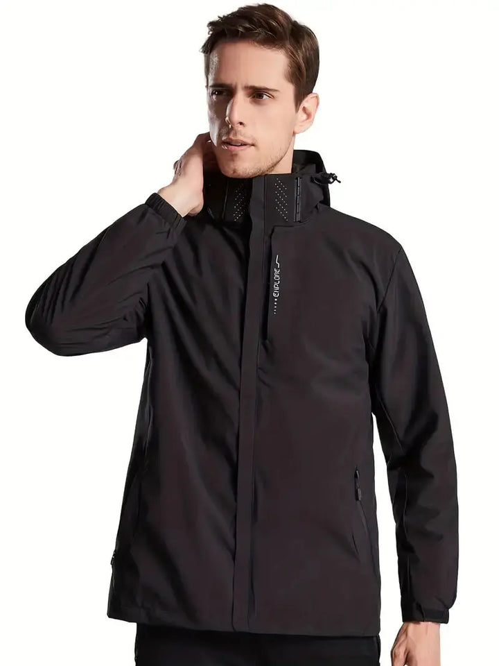 Unisex Waterproof Wind-Resistant Jacket Lightweight Outdoor Raincoat