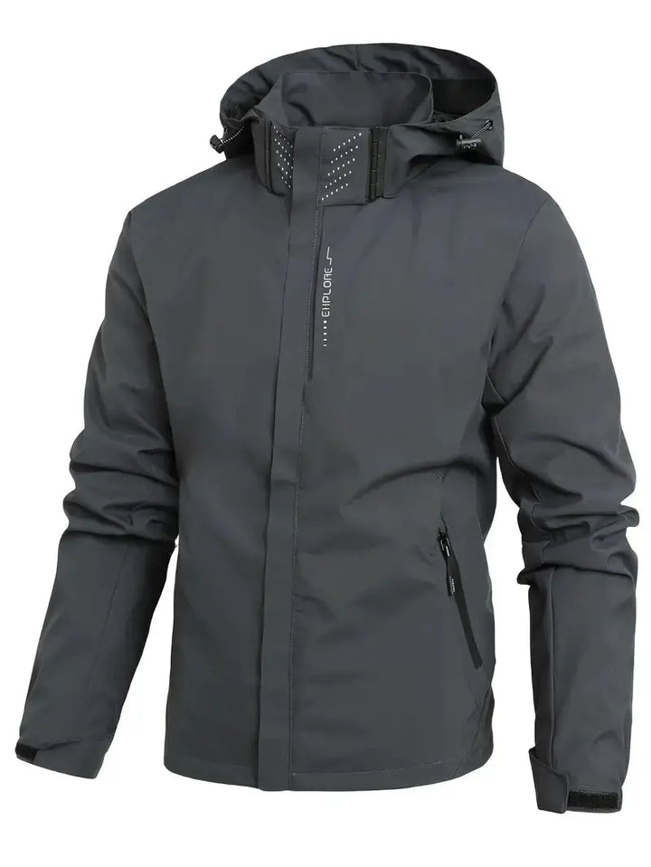 Unisex Waterproof Wind-Resistant Jacket Lightweight Outdoor Raincoat