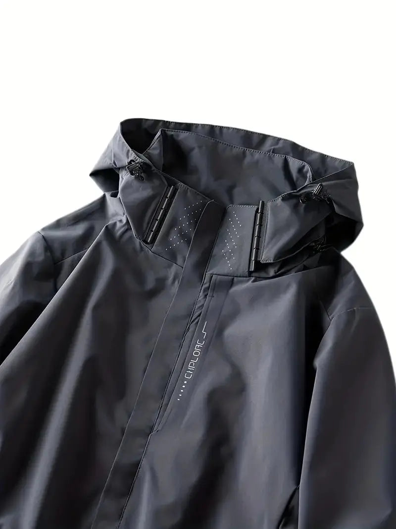 Unisex Waterproof Wind-Resistant Jacket Lightweight Outdoor Raincoat