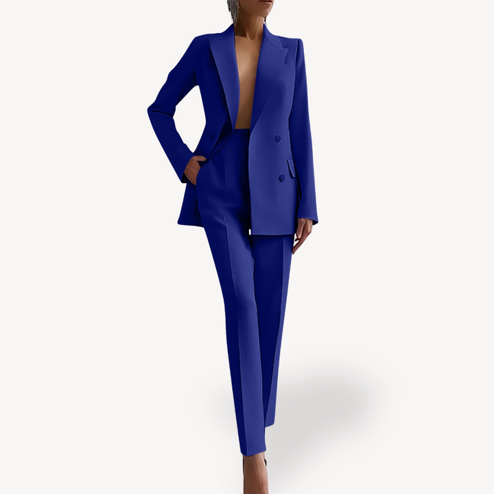 Elara | Women's Double-Breasted Blazer & Slim Fit Trousers