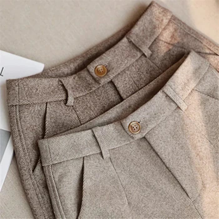 Henry | Men's Structured Herringbone Wool Trousers