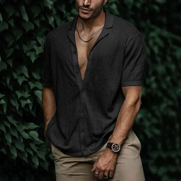 Mateo | Men's Short Sleeve Cuban Collar Button Shirt