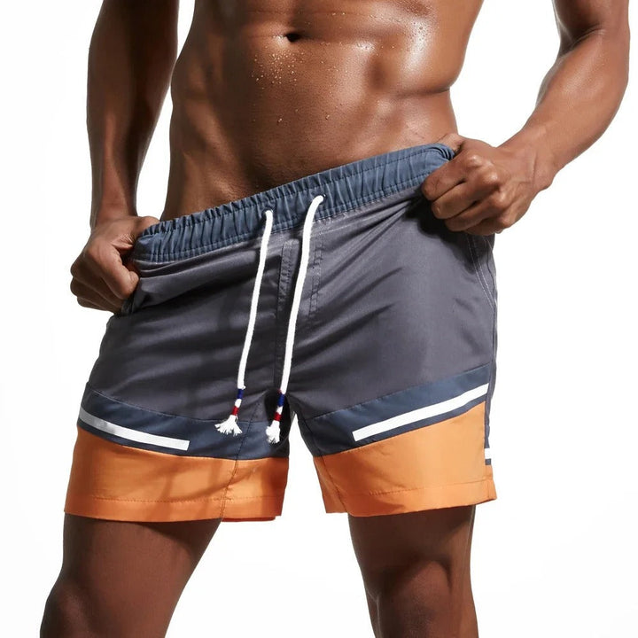 Kairo | Men's Striped Drawstring Swim Shorts With Pockets