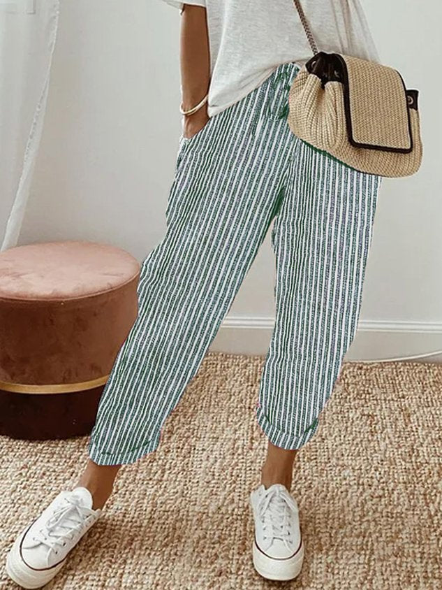 Nella | Women's Drawstring Linen Relaxed Pants