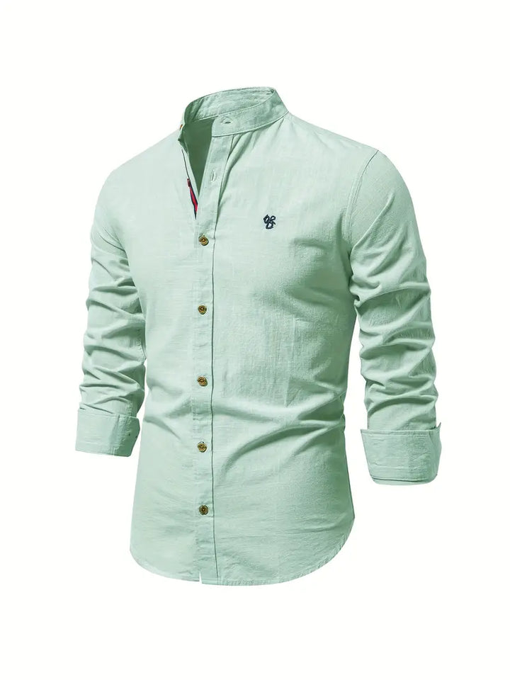 Soren | Men's Stand Collar Button-Up Casual Shirt