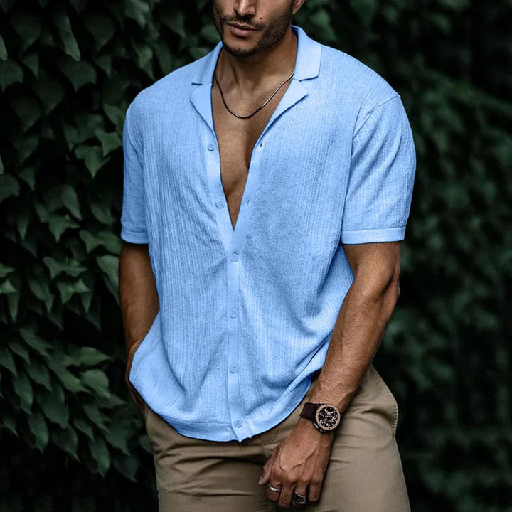 Mateo | Men's Short Sleeve Cuban Collar Button Shirt
