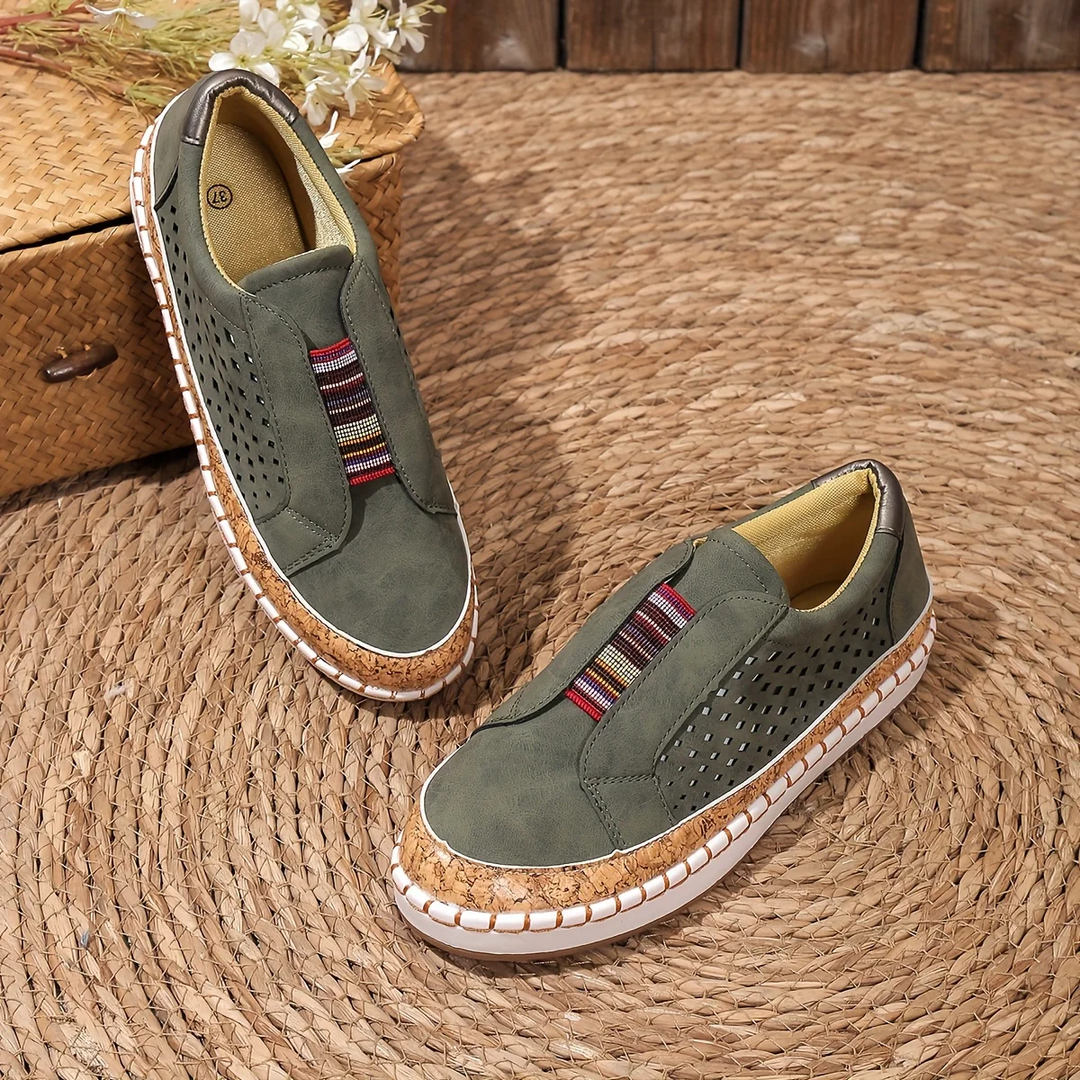 Lunara | Women's Perforated Slip-On Casual Loafers