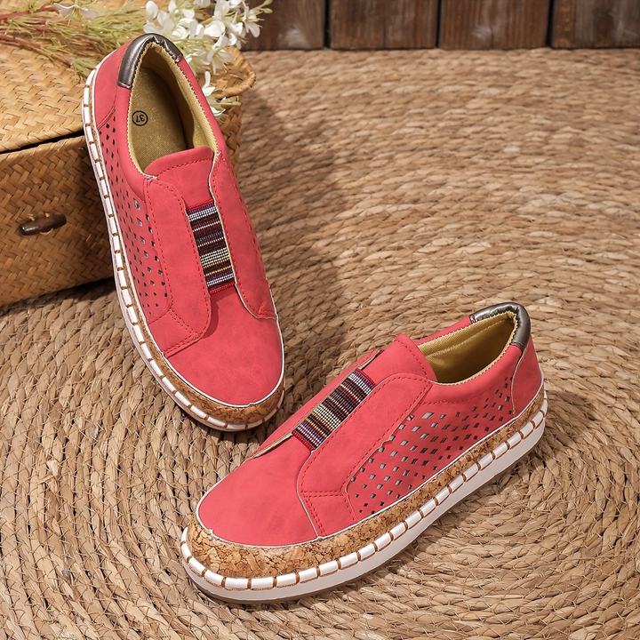 Lunara | Women's Perforated Slip-On Casual Loafers
