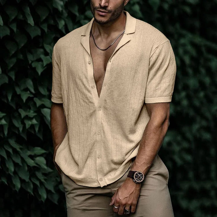 Mateo | Men's Short Sleeve Cuban Collar Button Shirt
