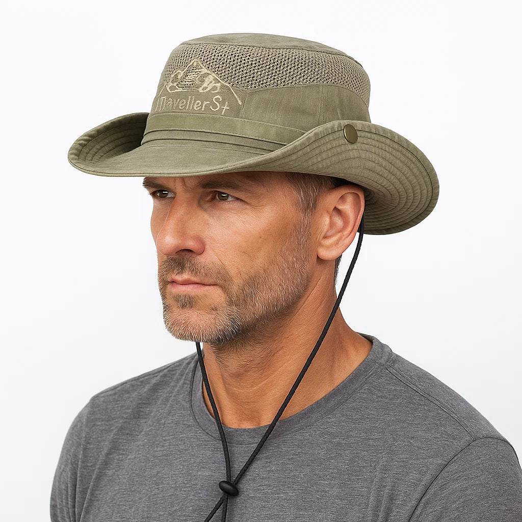 Unisex Adjustable Sun Hat Cotton Lightweight UV-Protection