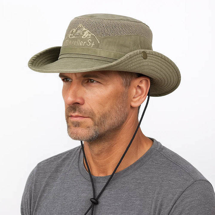 Unisex Adjustable Sun Hat Cotton Lightweight UV-Protection