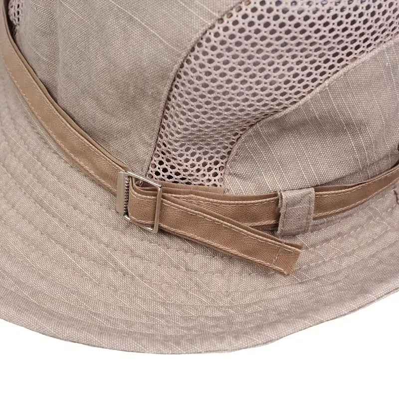 Unisex Adjustable Sun Hat Cotton Lightweight UV-Protection