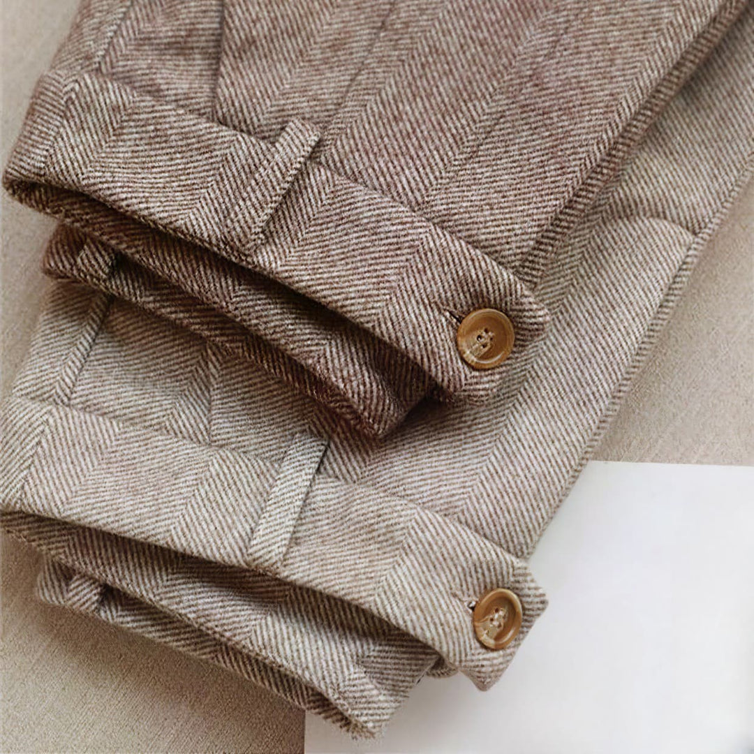 Henry | Men's Structured Herringbone Wool Trousers