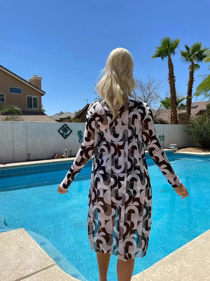 Zaria | Women's High Waist Swim Set With Cover Up
