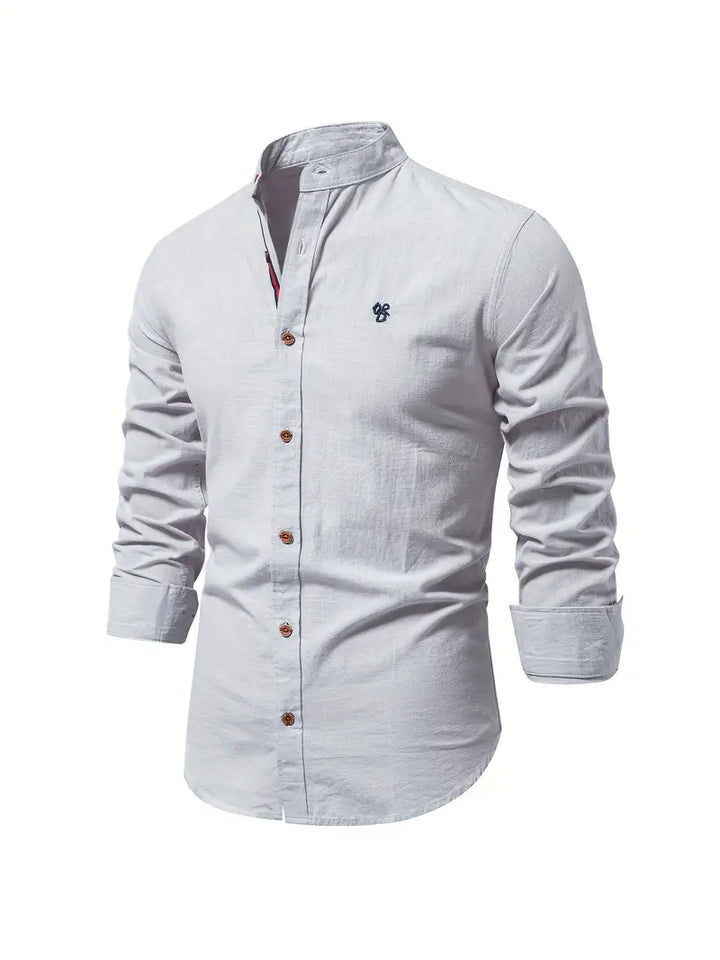 Soren | Men's Stand Collar Button-Up Casual Shirt