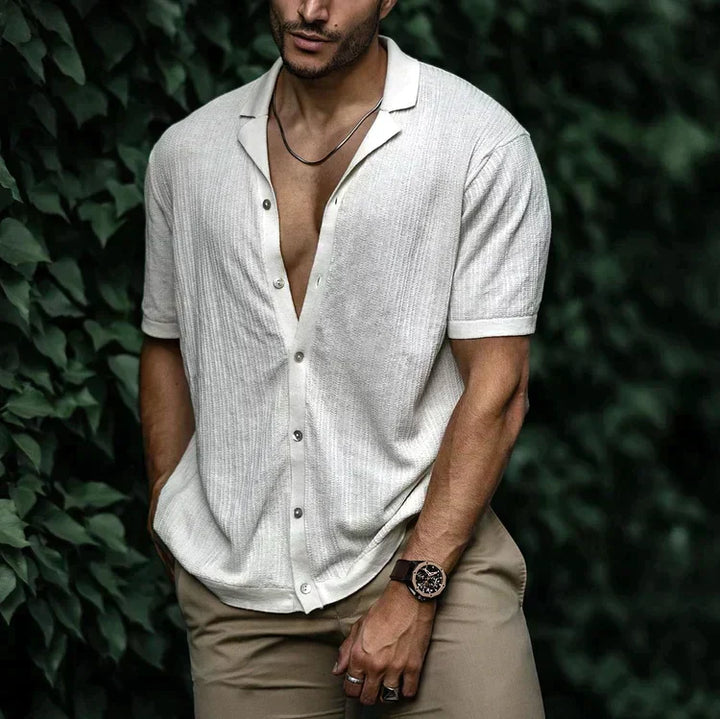 Mateo | Men's Short Sleeve Cuban Collar Button Shirt