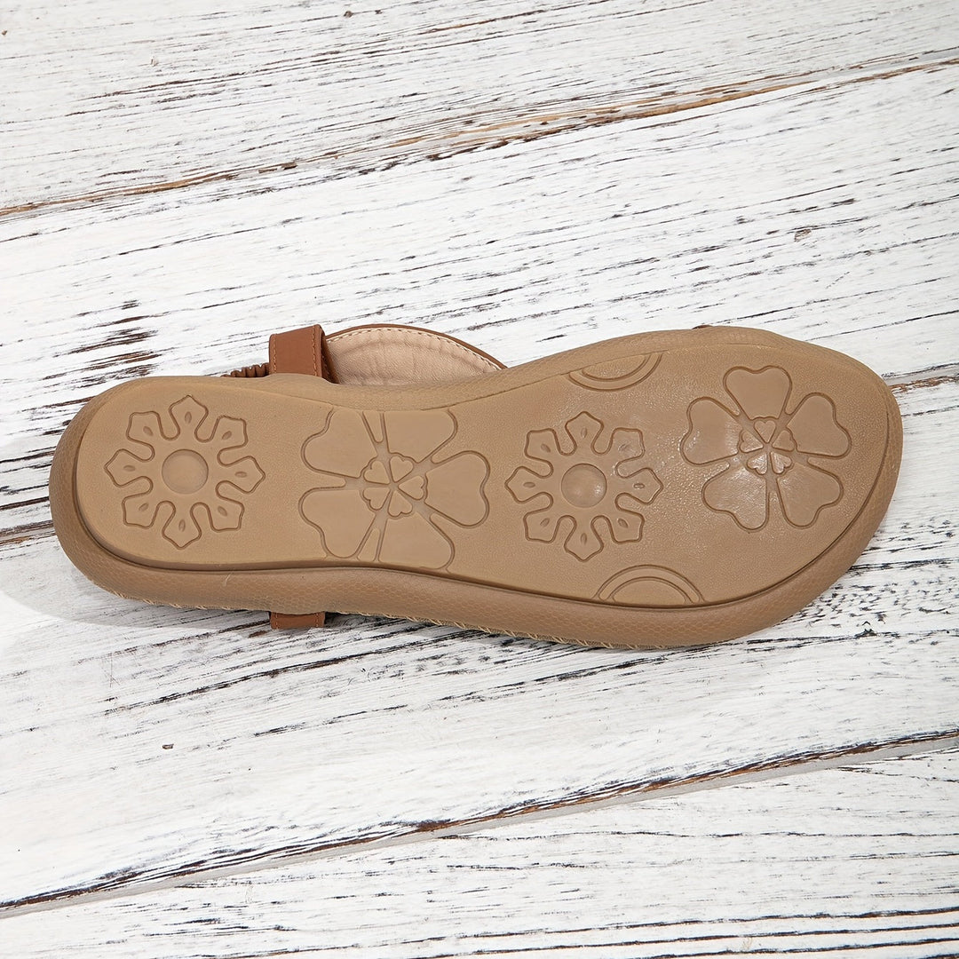 Alessia | Women's Beaded Strap Open Toe Flat Sandals