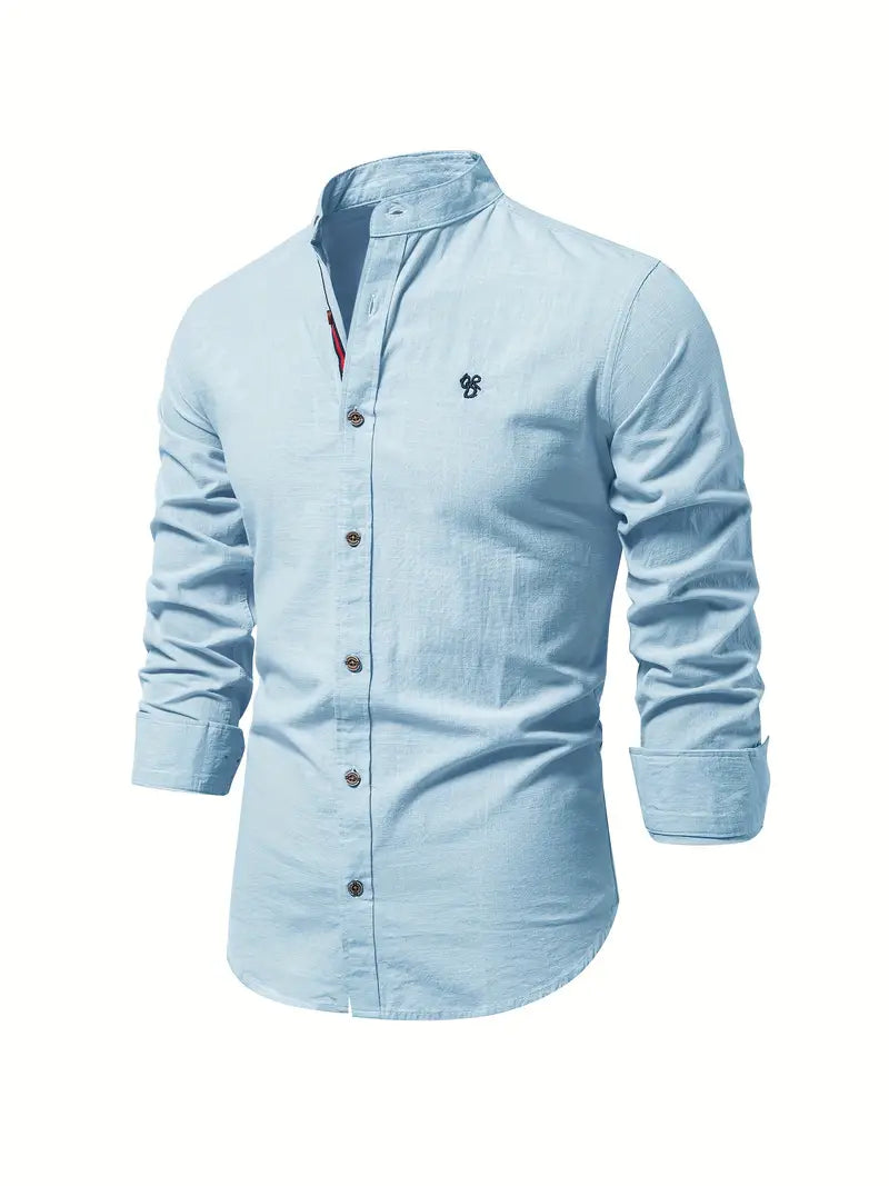 Soren | Men's Stand Collar Button-Up Casual Shirt