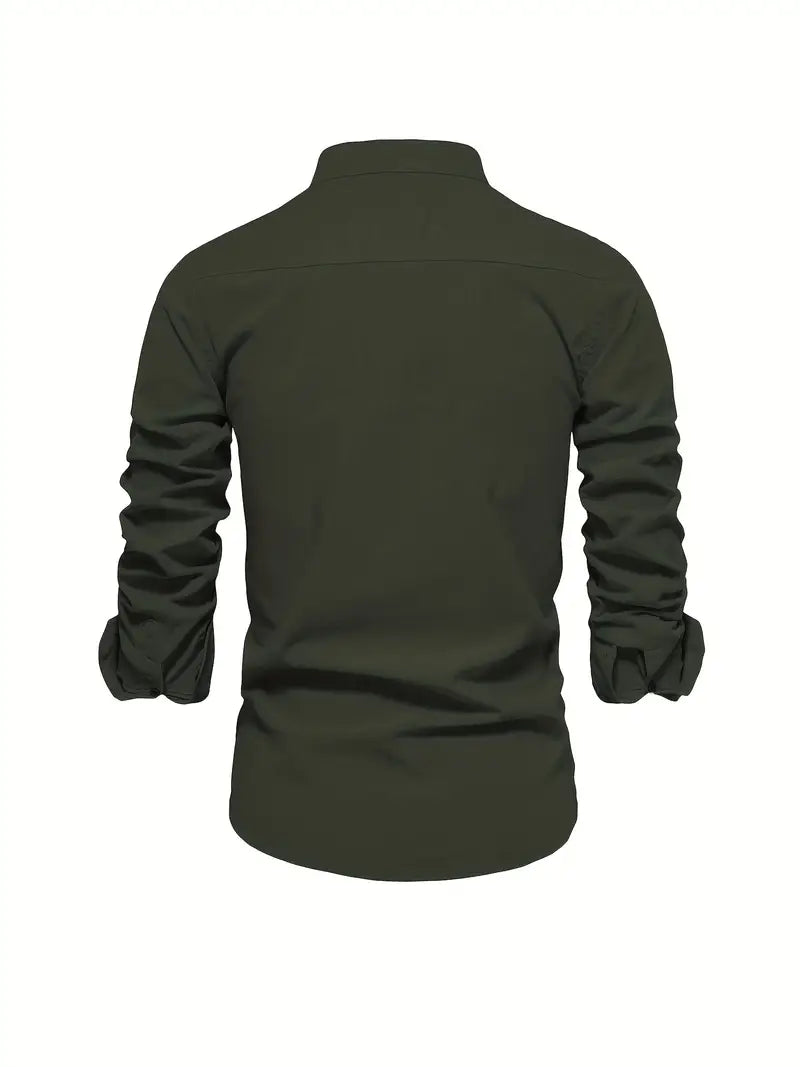 Soren | Men's Stand Collar Button-Up Casual Shirt
