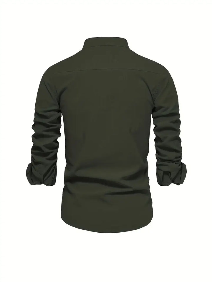 Soren | Men's Stand Collar Button-Up Casual Shirt